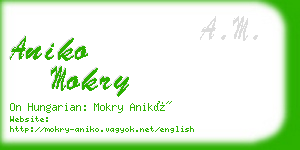 aniko mokry business card